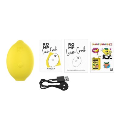 ROMP - LEMON CRUSH PLEASURE AIR ESTIMULADOR CLITÓRICO AMARELO - D-246267 - Dona Pimenta