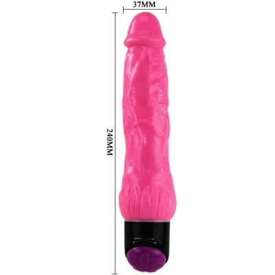 COLORFUL SEX VIBRADOR REALISTICO ROSA 24 CM - D-218771 - Dona Pimenta