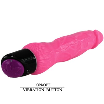 COLORFUL SEX VIBRADOR REALISTICO ROSA 24 CM - D-218771 - Dona Pimenta