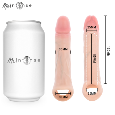 MR INTENSE - CAPA DE SILICONE PARA PÊNIS SIMON S 13 CM -Ø- 4 CM - D-245167 - Dona Pimenta