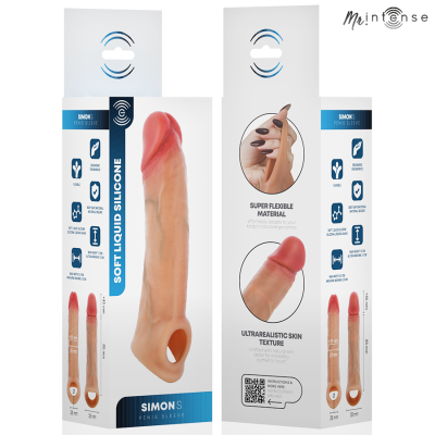 MR INTENSE - CAPA DE SILICONE PARA PÊNIS SIMON S 13 CM -Ø- 4 CM - D-245167 - Dona Pimenta