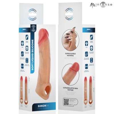 MR INTENSE - SIMON M CAPA DE SILICONE PARA PÊNIS 14,5 CM -Ø- 4 CM - D-245168 - Dona Pimenta