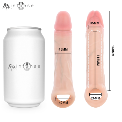 MR INTENSE - CAPA DE SILICONE PARA PÊNIS SIMON L 16 CM -Ø- 4,5 CM - D-245169 - Dona Pimenta