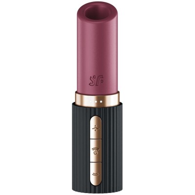 SATISFYER - PRO 2 KISS WAVE ESTIMULADOR DE CLITÓRIS GARNET / PRETO - D-242637 - Dona Pimenta