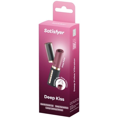 SATISFYER - PRO 2 KISS WAVE ESTIMULADOR DE CLITÓRIS GARNET / PRETO - D-242637 - Dona Pimenta