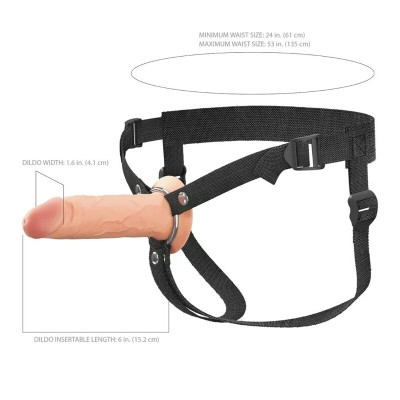 FANTASY X-TENSIONS ELITE - STRAP-ON DE SILICONE OCO DE 15,2 CM - D-246337 - Dona Pimenta
