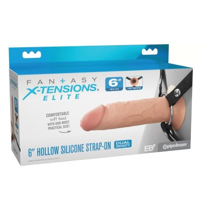 FANTASY X-TENSIONS ELITE - STRAP-ON DE SILICONE OCO DE 15,2 CM - D-246337 - Dona Pimenta
