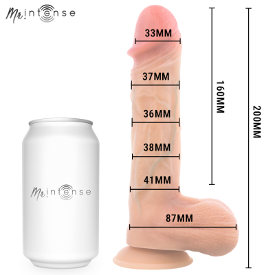MR INTENSE - VIBRADOR LOGAN DE SILICONE COM EFEITO DE CALOR E CONTROLE REMOTO 20 CM -Ø- 4,1 CM - D-245164 - Dona Pimenta