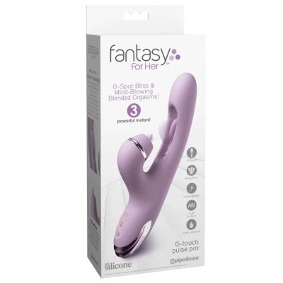 FANTASY FOR HER - G-TOUCH PULSE PRO VIBRADOR COELHO ROXO PARA PONTO G E CLITÓRIS - D-246318 - Dona Pimenta