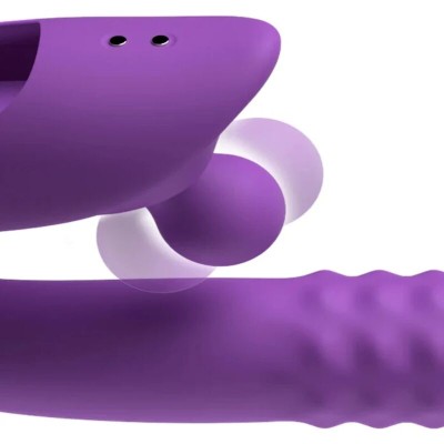 FANTASY FOR HER - HARMONI PRO VIBRADOR COELHO ROXO PARA PONTO G E CLITÓRIS - D-246320 - Dona Pimenta