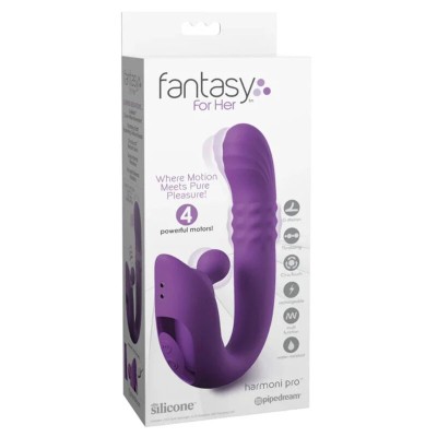 FANTASY FOR HER - HARMONI PRO VIBRADOR COELHO ROXO PARA PONTO G E CLITÓRIS - D-246320 - Dona Pimenta