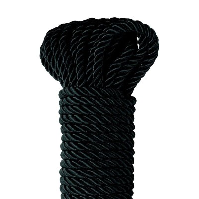 FETISH FANTASY SERIES - CORDA DE SEDA PRETA DE LUXO 9,75 M - D-246325 - Dona Pimenta