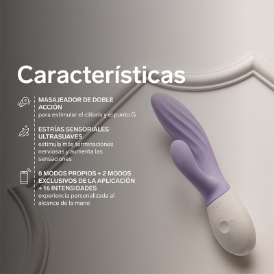 LELO - INA TWIST VIBRADOR DUPLO COELHO PARA PONTO G E CLITÓRIS LAVANDA - D-246390 - Dona Pimenta