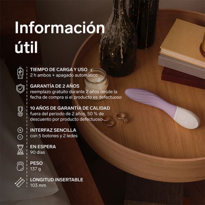 LELO - MONA TWIST VIBRADOR DE PONTO G RECARREGÁVEL COM CONTROLE POR APLICATIVO LAVANDA - D-246393 - Dona Pimenta