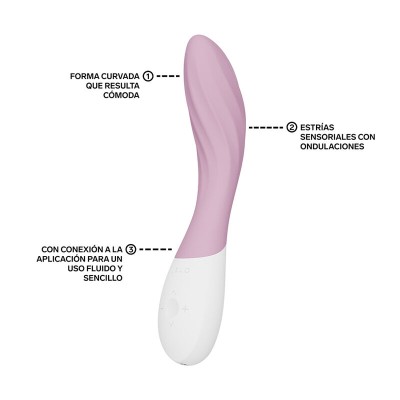 LELO - MONA TWIST VIBRADOR DE PONTO G RECARREGÁVEL COM CONTROLE POR APLICATIVO LAVANDA - D-246393 - Dona Pimenta