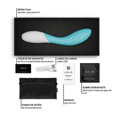 LELO - MONA TWIST VIBRADOR DE PONTO G RECARREGÁVEL COM CONTROLE POR APLICATIVO LAVANDA - D-246393 - Dona Pimenta