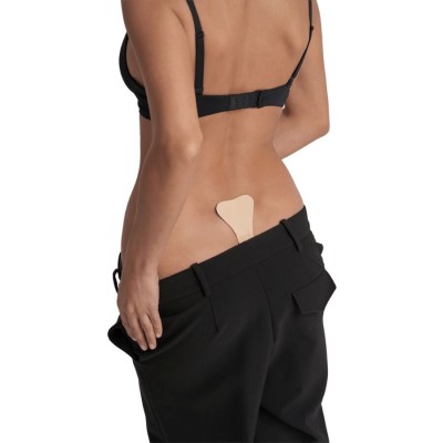 BYE-BRA - TANGA ADHESIVO BEIGE TALLA ÚNICA - D-245507 - Dona Pimenta