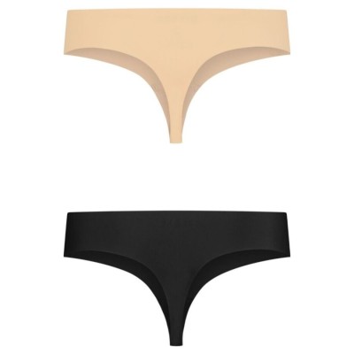 BYE-BRA - PACK 2 TANGAS INVISIBLES BEIGE Y NEGRO TALLA S - D-245502 - Dona Pimenta