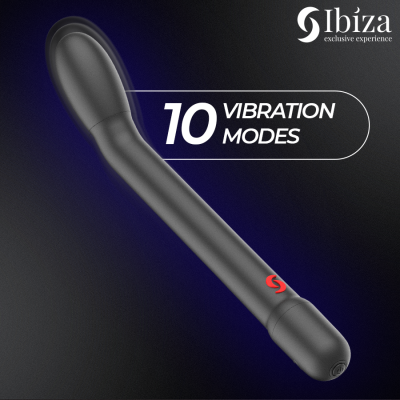 IBIZA - VIBRADOR DE PONTO G PRETO COM VIBRAÇÃO - D-245700 - Dona Pimenta