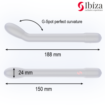 IBIZA - VIBRADOR DE PONTO G PRETO COM VIBRAÇÃO - D-245700 - Dona Pimenta