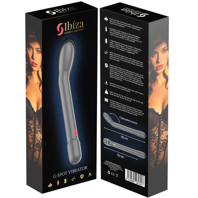 IBIZA - VIBRADOR DE PONTO G PRETO COM VIBRAÇÃO - D-245700 - Dona Pimenta