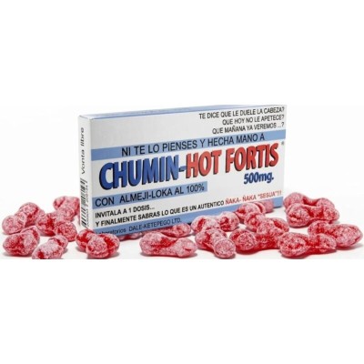 DIABLO PICANTE - CAJA DE MEDICAMENTOS CHUMIN-HOT FORTIS - D-230479 - Dona Pimenta