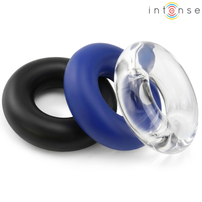 INTENSE - CONJUNTO DE 3 ANÉIS PENIANOS EM CORES VARIADAS - D-245650 - Dona Pimenta