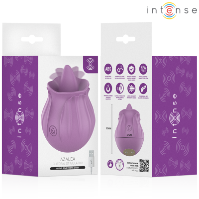INTENSE - AZALEA ESTIMULANTE CLITÓRIS FLOR 10 VIBRAÇÕES ROXO - D-245652 - Dona Pimenta