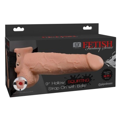 FETISH FANTASY 9  ARNÉS CON PENE REALISTICO EYACULADOR  22,9CM - D-225279 - Dona Pimenta