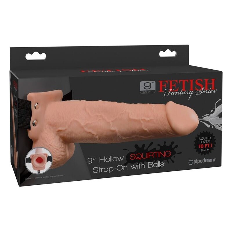 FETISH FANTASY 9  ARNÉS CON PENE REALISTICO EYACULADOR  22,9CM - D-225279 - Dona Pimenta