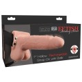 FETISH FANTASY SERIES  - STRAP-ON VIBRATÓRIO REALISTA COM BOLAS 17,8 CM - D-246184 - Dona Pimenta