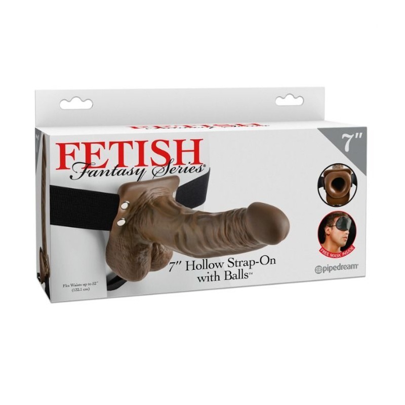 FETISH FANTASY SERIES 7" STRAP-ON OCO COM BOLAS - PD3373-29 - Dona Pimenta
