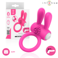 INTENSE - ANEL PENIANO VIBRATÓRIO HOPPS COM ESTIMULAÇÃO CLITÓRICA ROSA - D-246279 - Dona Pimenta