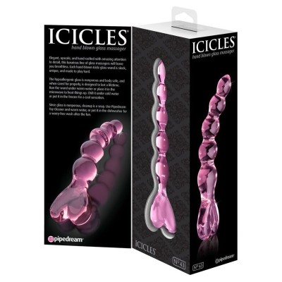 ICICLES NÚMERO 43 DILDO DE VIDRO SOPRADO À MÃO - PD2943-00