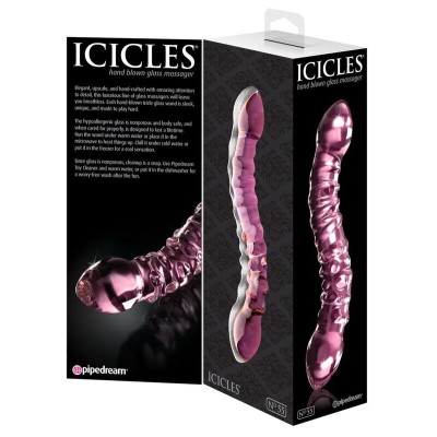 ICICLES NÚMERO 55 DILDO DE VIDRO SOPRADO À MÃO - PD2955-00