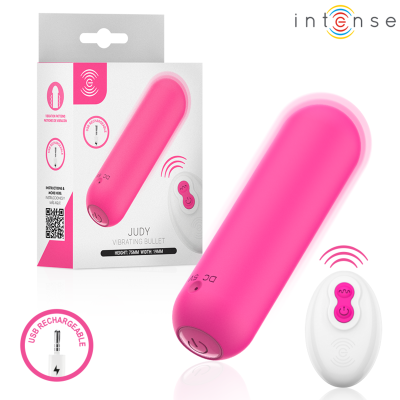 INTENSE - JUDY VIBRADOR BULLET RECARREGÁVEL COM CONTROLE REMOTO ROSA - D-246282 - Dona Pimenta