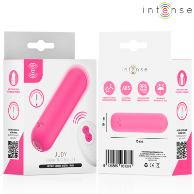 INTENSE - JUDY VIBRADOR BULLET RECARREGÁVEL COM CONTROLE REMOTO ROSA - D-246282 - Dona Pimenta