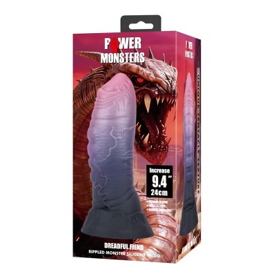 POWER MONSTERS - DREADFUL FIEND BICOLOR FANTASY SILICONE DILDO 24 CM Ø 6 CM - D-246105 - Dona Pimenta
