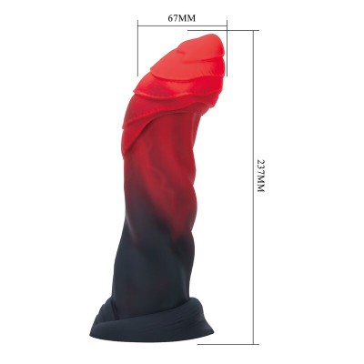 POWER MONSTERS - INFERNAL GOLIATH BICOLOR FANTASY SILICONE DILDO 25 CM Ø 6 CM - D-246106 - Dona Pimenta