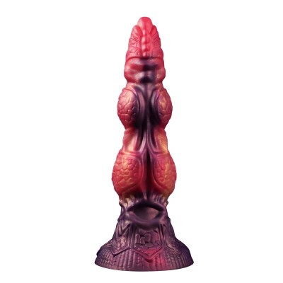 POWER MONSTERS - SAVAGE BEASTLORD TRICOLOR FANTASY SILICONE DILDO 24 CM Ø 5 CM - D-246109 - Dona Pimenta
