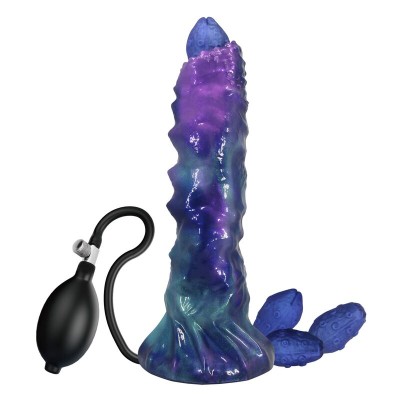 POWER MONSTERS - DUSKWALKER SENTINEL TRICOLOR DILDO DE SILICONE INFLÁVEL FANTASIA 23 CM Ø 5 CM - D-246112 - Dona Pimenta