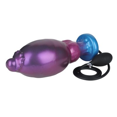 POWER MONSTERS - RIFT TITAN BICOLOR DILDO DE SILICONE INFLÁVEL FANTASIA 24 CM Ø 5 CM - D-246116 - Dona Pimenta