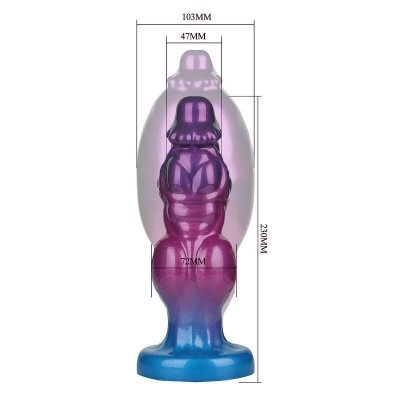 POWER MONSTERS - RIFT TITAN BICOLOR DILDO DE SILICONE INFLÁVEL FANTASIA 24 CM Ø 5 CM - D-246116 - Dona Pimenta