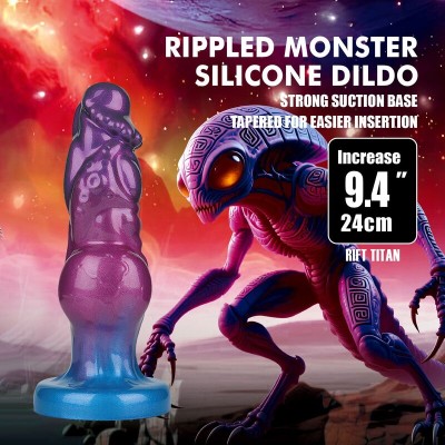 POWER MONSTERS - RIFT TITAN BICOLOR DILDO DE SILICONE INFLÁVEL FANTASIA 24 CM Ø 5 CM - D-246116 - Dona Pimenta