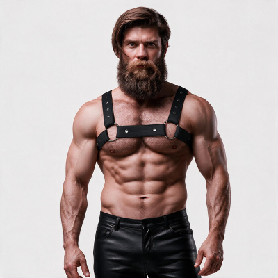 ATITUDE SUBMISSIVA DE FETICHE - ARNÊS ESPORTIVO DE PEITO AJUSTÁVEL HOMEM DE NEOPRENE - D-235861 - Dona Pimenta