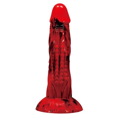 POWER MONSTERS - DILDO FANTASIA MINOTAURO COM VENTOSA 21 CM Ø 5 CM VERMELHO E PRETO - D-246095 - Dona Pimenta