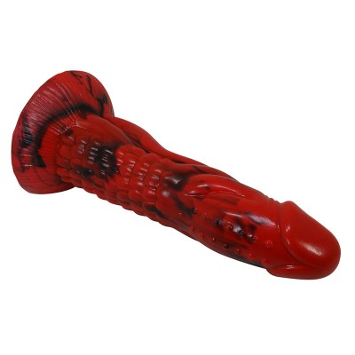 POWER MONSTERS - DILDO FANTASIA MINOTAURO COM VENTOSA 21 CM Ø 5 CM VERMELHO E PRETO - D-246095 - Dona Pimenta
