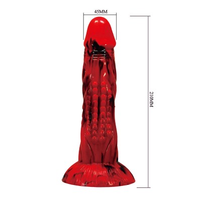POWER MONSTERS - DILDO FANTASIA MINOTAURO COM VENTOSA 21 CM Ø 5 CM VERMELHO E PRETO - D-246095 - Dona Pimenta