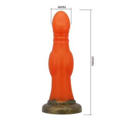 POWER MONSTERS - BLAZEHEART CHARGER FANTASY DILDO DE SILICONE 18,5 CM Ø 4,5 CM - D-246099 - Dona Pimenta