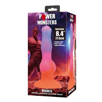 POWER MONSTERS - DILDO DE SILICONE HERCULES FANTASY 21,5 CM Ø 5 CM - D-246100 - Dona Pimenta
